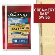 Sargento Creamery Sliced Baby Swiss Natural Cheese, 10 slices