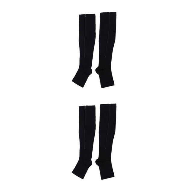 Decodeary Elastic Zipper Socks With High Elasticity Designed For Optimum Flexibility black S/M 2Set