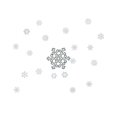 thumbnail image 3 of CafePress - Let It Snow Pajamas - Women's Dark Pajamas, 3 of 4