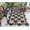 Dark Grey, variant on Chouhan Rugs Natural Jute Scalloped Box Design Rug Bohemian Rug Decor Rug Handwoven Rug Custom Rug Decorative Rug