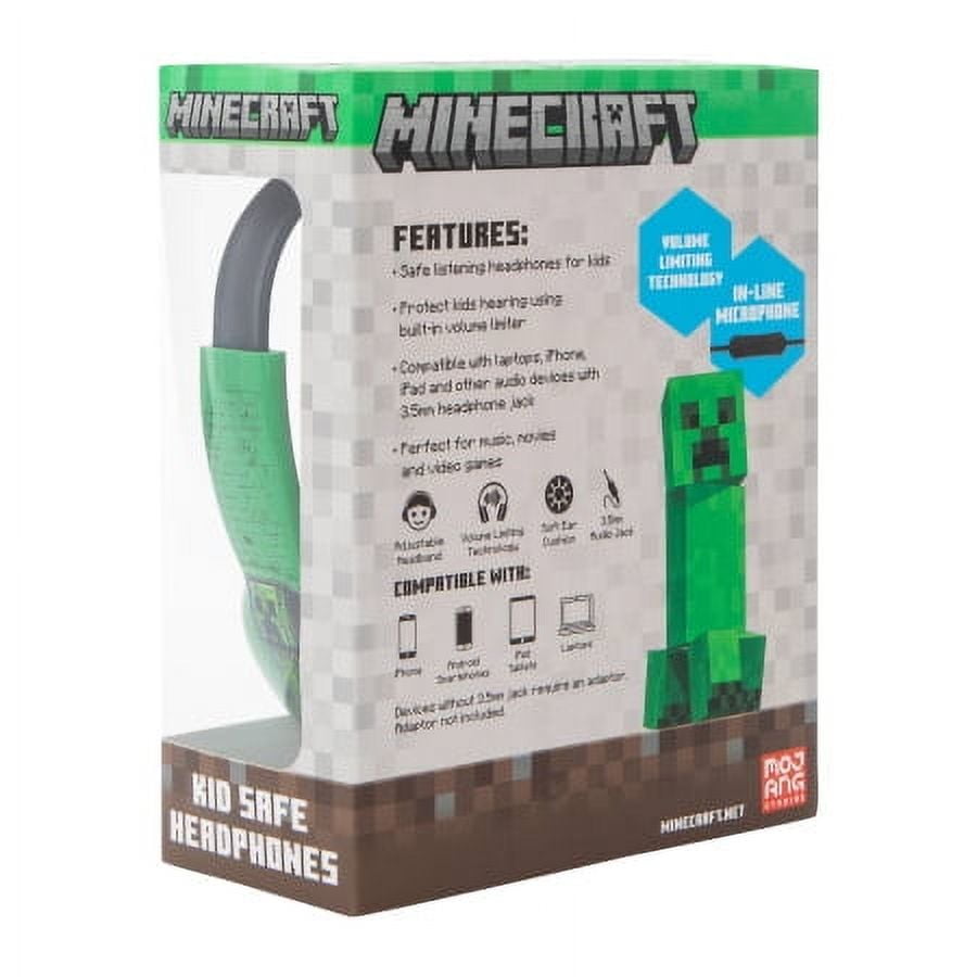 Minecraft Kid-Safe Wired Headphones With Microphone