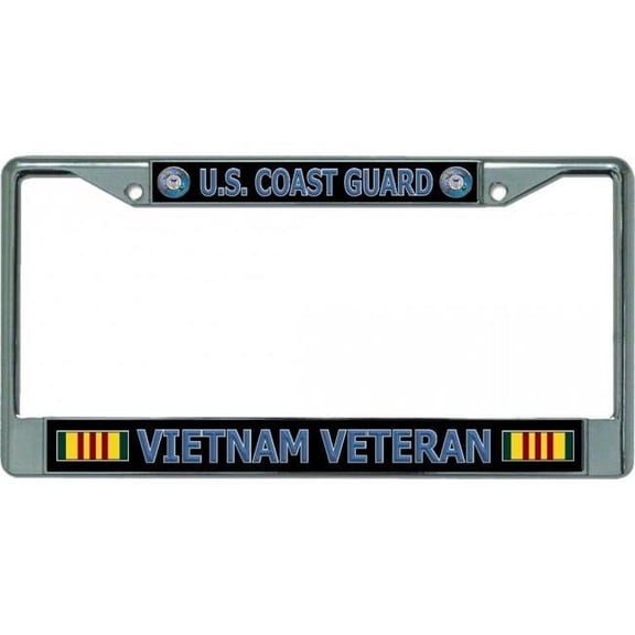 U.S. Coast Guard Vietnam Veteran Chrome License Plate Frame
