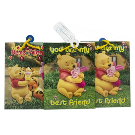 Disney's Winnie the Pooh Best Friends Small Size Gift Bags (Winnie The Pooh First Best Friend)