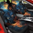 thumbnail image 4 of POLERO Car Seat Covers for Women Fire and Water Wolf Print Easy to Install Soft Universal Fit Durable Elastic Automotive Seat Covers for Trucks SUV Sedan, 4 of 7