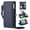 Darkblue, variant on Compatible with Samsung Galaxy A07 Case Wallet with Card Holder for Women Men, PU Leather Magnetic Snap Flip Zipper Wrist Strap Crossbody Strap Stand Case for Samsung Galaxy A07, Purple