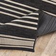 thumbnail image 2 of Better Homes & Gardens Outdoor/Indoor Rug, Charcoal & Ivory Stripe, 2 of 9