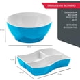 thumbnail image 4 of Set Ensaladera y Botanero 2 en 1 Resistente | Organizador de Botanas con Compartimentos | Ideal para Fiestas, Cocina, Picnics y Snacks en Casa | Práctico, Ligero y Duradero (Azul), 4 of 5