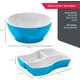 thumbnail image 5 of Set Ensaladera y Botanero 2 en 1 Resistente | Organizador de Botanas con Compartimentos | Ideal para Fiestas, Cocina, Picnics y Snacks en Casa | Práctico, Ligero y Duradero (Azul), 5 of 5