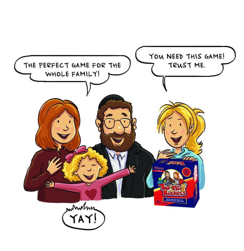 Mitzvah Family Twisted Kichels Cardstock Board Game