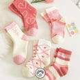 thumbnail image 7 of SHX Girls Toddler Kids Socks Cute and Fun Cotton Crew Socks 5 Pair 1-3 Years Old Children, 7 of 7