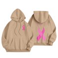 thumbnail image 5 of Fiaer,Women Hoodies Breast Cancer Awareness Fall Sweatshirts for Women 2025 Y2k Fall Winter Plus Size Hooded Tops with Pockets Khaki XXL, 5 of 6
