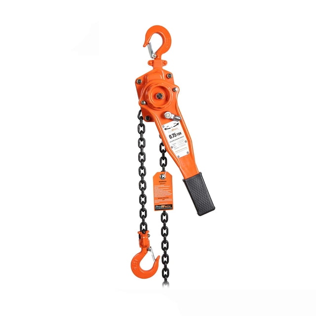 Prowinch 3/4 Ton Mini Lever Block Chain Hoist Ratchet 1500 lbs Load Capacity Chain Puller 5 ft. G80 Chain