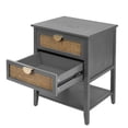 thumbnail image 5 of UBesGoo Night Stands for Bedroom with 2 Drawer, Bedside End Tables with Storage Shelf,Gray, 5 of 15