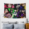 thumbnail image 5 of My Hero Academia Tapestry, Anime Wall Poster Art, Wall Tapestry For Bedroom Living Room Dorm Room, Wall Hanging For Festival Party Events Background Photography Backdrop, 60x40 Inch, 5 of 9