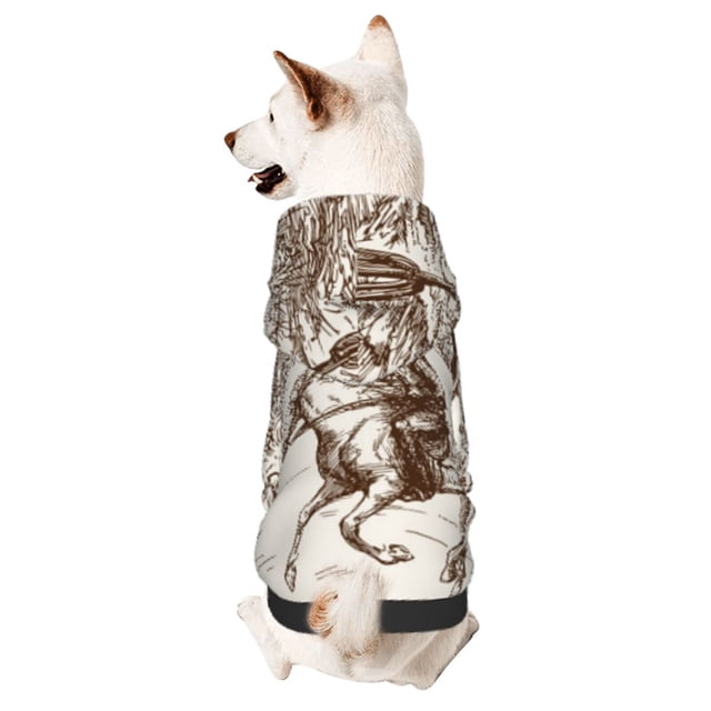 Balery Western Desert Cowboys3 Sudadera con Capucha para Perros Pequeños – Ropa para Mascotas, Disfraz para Perros y Gatos, Ideal para Fiestas y Cosplay-XX-Large