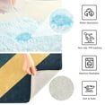 thumbnail image 3 of Yayeee Bath Rug for Bathroom Floor Non Slip Rectangle Fluffy Soft Absorbent Mat, 16"x24", Beige Stripes, 3 of 7