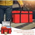 thumbnail image 7 of Insulated Food Delivery Bag, XXXL Insulated Reusable Grocery Cooler/Hot Bags, Tote Bag for Shopping/Travel/Doordash, Catering Bag Doordash 23x14x15, Red, 1-Pack, 7 of 7