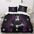 thumbnail image 3 of Children's Boys' Bedding Set - Wednesday Addams Pattern in Microfibre Printed in Pieces - with Duvet Cover and Double Pillowcase, 3 of 5