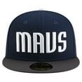 thumbnail image 2 of Men's New Era  Navy Dallas Mavericks Statement Edition Jersey Hook 59Fifty Fitted Hat, 2 of 5