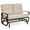 Beige, variant on Costway 2-Person Outdoor Swing Glider Chair Bench Loveseat Cushioned Sofa Blue