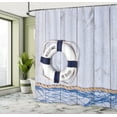 thumbnail image 5 of Ambesonne Marine Shower Curtain, Holiday Seaman Ocean, 69"Wx84"L, Taupe Cream Navy Blue, 5 of 5
