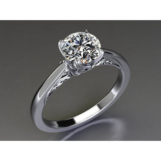 Unique Moissanite Engagement Rings Moissanite Solitaire Wedding Ring 925 Sterling Silver Ring