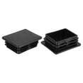 thumbnail image 1 of Uxcell 2 Pcs 4 x 3 5/32 Inch Tapones de Extremo Rectangulares para Tubos Metálicos Post Patas de Silla Mesa Estanterías, Negro, 1 of 6