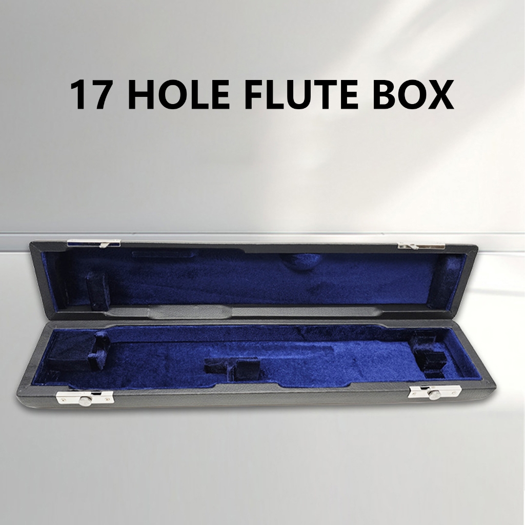 Yokua 17 Holes Flute Bag Dustproof Flute Carrying Case Padded PU Leather Flute Case