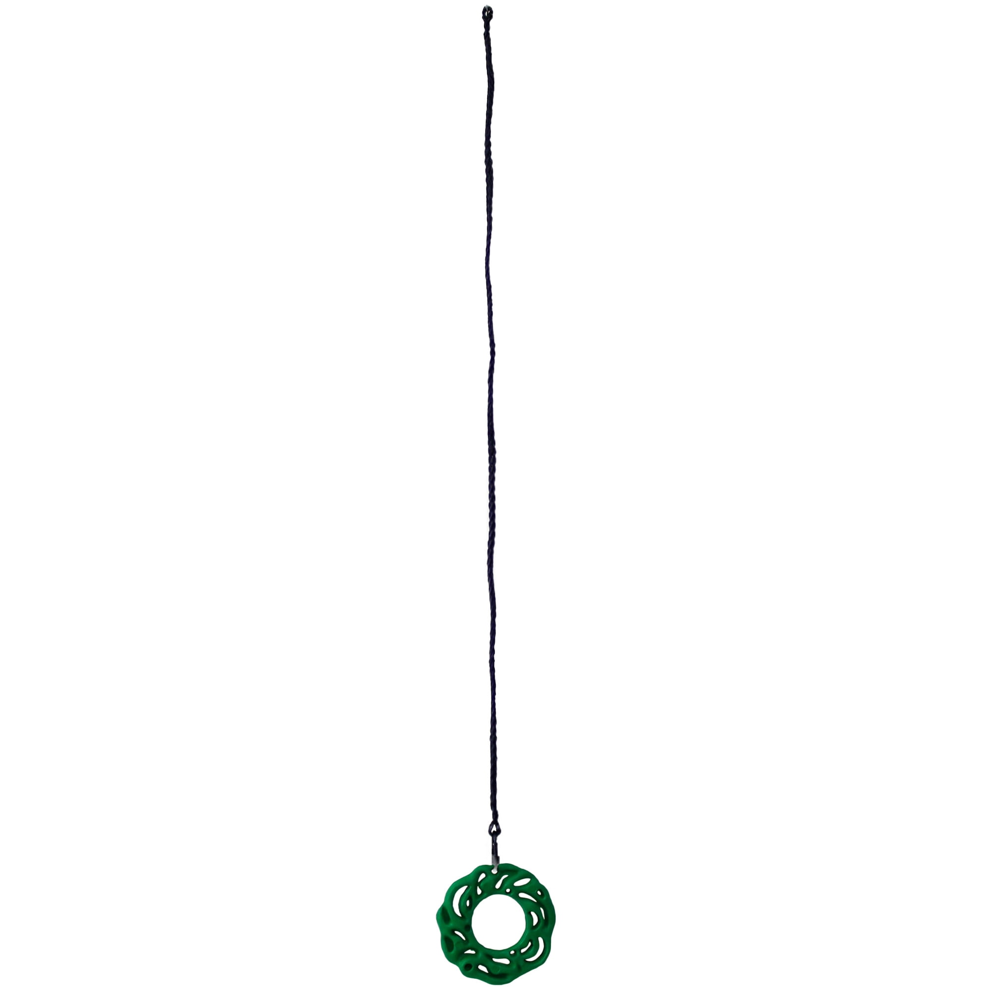 PetKORE: Luna Ring - Horse-Equine - 9" Green, Rubber Treat Puzzle Toy with Hanging Kit, Carabiner & Rope, Fun Mental Stimulation & Stress Relief Play