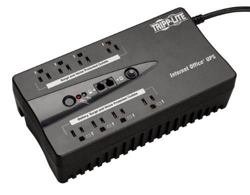 Tripp Lite 600VA UPS Battery Backup, Ultra Compact Desktop UPS, Standby, 120V, USB (INTERNET600U)