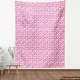 thumbnail image 3 of Ambesonne Love Fabric by the Yard Upholstery, Swirling Tailed Hearts Pattern, 3 Yards, Pink and White, 3 of 4