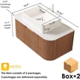 thumbnail image 2 of 36"Floating Bathroom Vanity with Sink, Modern Bathroom Vanities with Rectangular Ceramic Basin and Marble Top, Extra Large Storage Drawer, Soft-Close Design, Pre-Assembled Cabinet,Brown, 2 of 7