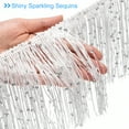 thumbnail image 4 of Uxcell 5.5 Yards of 6" White Sequin Fringe Trim DIY Tassel Trim, (16.4 ft/5m), 4 of 6