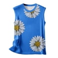 thumbnail image 4 of Mode Femmes Impression Casual V-Cou Manches Courtes T-shirt Tops Floral Print Femmes Tops Gradient Couleur Femmes Tops, 4 of 4