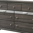 thumbnail image 2 of Benjara Transitional Style 9 Drawer Wooden Dresser with Bracket Feet, Gray, 2 of 5