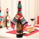 thumbnail image 3 of Juego de 3 mini fundas para botellas de vino de Navidad, gorros y bufandas de Papá Noel de Navidad, disfraz de botella de vino pequeña para adornos navideños, fiesta, 3 of 5