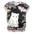 thumbnail image 4 of vigerkar Halloween Shirts for Women Ghost T-Shirt Short Sleeve Halloween Party Tee Tops (Dark Gray, XXL), 4 of 4
