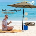 thumbnail image 4 of FlexWave 9FT Outdoor Market Patio Umbrella, UV-Resistant Sunshade，with Push Button Tilt & Crank, for Garden, Deck, Poolside, 4 of 7