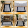 thumbnail image 4 of Ottomanson Non-Slip Area Rug for Living Room 3'3" x 5' Durable Low Profile Carpet, Gray/Navy Border, 4 of 11
