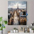 thumbnail image 4 of Paris Cityscape Oil Painting Canvas Print Home Hotel Hallway Wall Art, 4 of 8