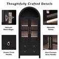 thumbnail image 6 of MINESTIA 71" Tall Arched bookcase, Arched Kitchen Pantry Cabinet with 2 Large Drawers, Adjustable Shelves, Glass Door, 6 of 9