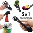 thumbnail image 1 of Cuillère de Camping Durable Résistante à la Corrosion en Acier Inoxydable Compacte Portable 5 en 1 Ouvre-Fourche pour Extérieur, 1 of 7