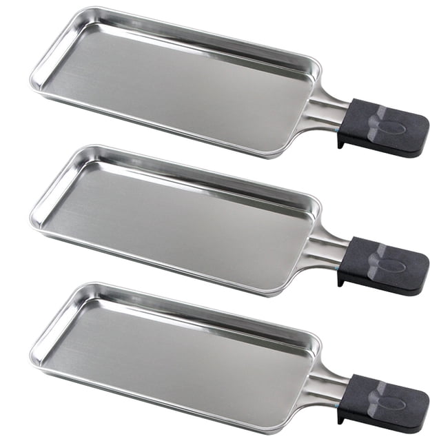 3Pcs Stainless Steel Baking Pan Handheld BBQ Plate Rectangle Bakeware Nonstick Baking Pan
