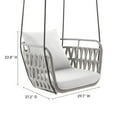 thumbnail image 4 of Swing Lounge Chair, White, Aluminum, Outdoor Patio Balcony Cafe Bistro Garden Hospitality Restaurant, Modern Contemporary, HB37282, 4 of 11