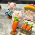 thumbnail image 5 of Caja ciega de la granja de cerdos Lulu Pig Farm de la serie Cerdo enlatado para niños y niñas, regalo hecho a mano de fieltro con forma de corazón para decorar muebles de mesa y coche, 5 of 5