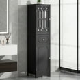 thumbnail image 6 of HomeStyle 63.8 inch MDF Bathroom Cabinet Freestanding Storage Tower with Drawer and Doors, 6 of 7