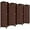 Brown, variant on DURASPACE 6 Panel Room Divider, 6ft Tall Folding Privacy Screen, 19.5" Wide Panels, 360°Rotation, Hand-Woven Freestanding Wood Partition for Room Separation