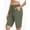 Olive Green, variant on PPYOUNG Women's Bermuda Short Knee Lengh Comfy Drawstring Shorts with Pockets for Summer 2025
