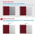 thumbnail image 4 of Funda rígida IBENZER para MacBook Pro 13", rojo vino, M1 M2, 4 of 9