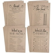 Bridal Shower Bachelorette Games, Rustic Kraft, He Said She Said, Find The Guest Quest, Would She Rather, What's In Your Phone Game, 25 games each